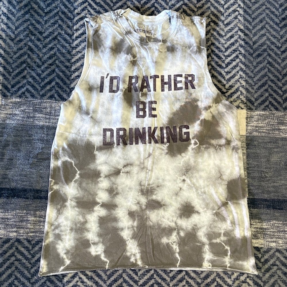 🐢Casual Tie-Dye Muscle Tee with Statement Print